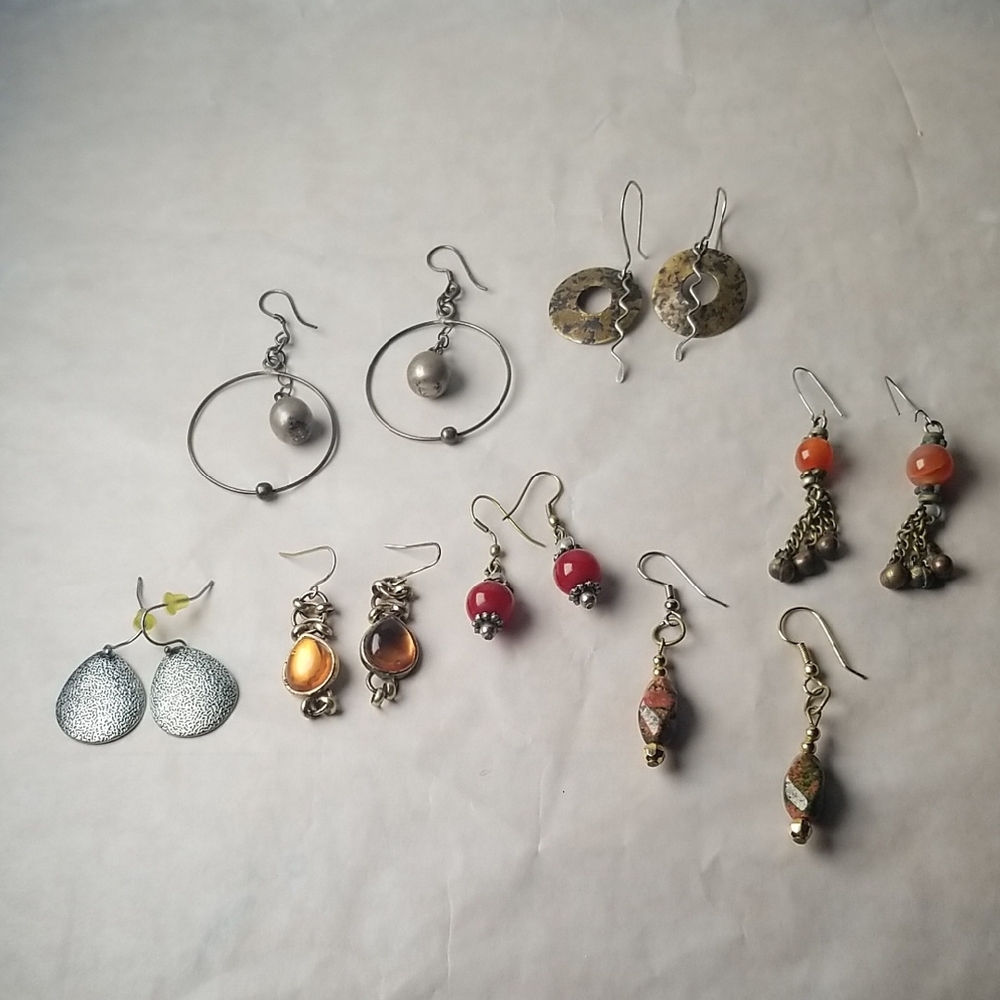 Vintage Style Bundle Of 7 Earrings